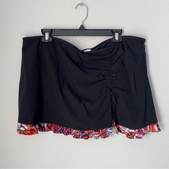 Profile by Gottex Women’s Plus Size Skirtini Bikini Bottom with Skirt Black 22W - Picture 1 of 6